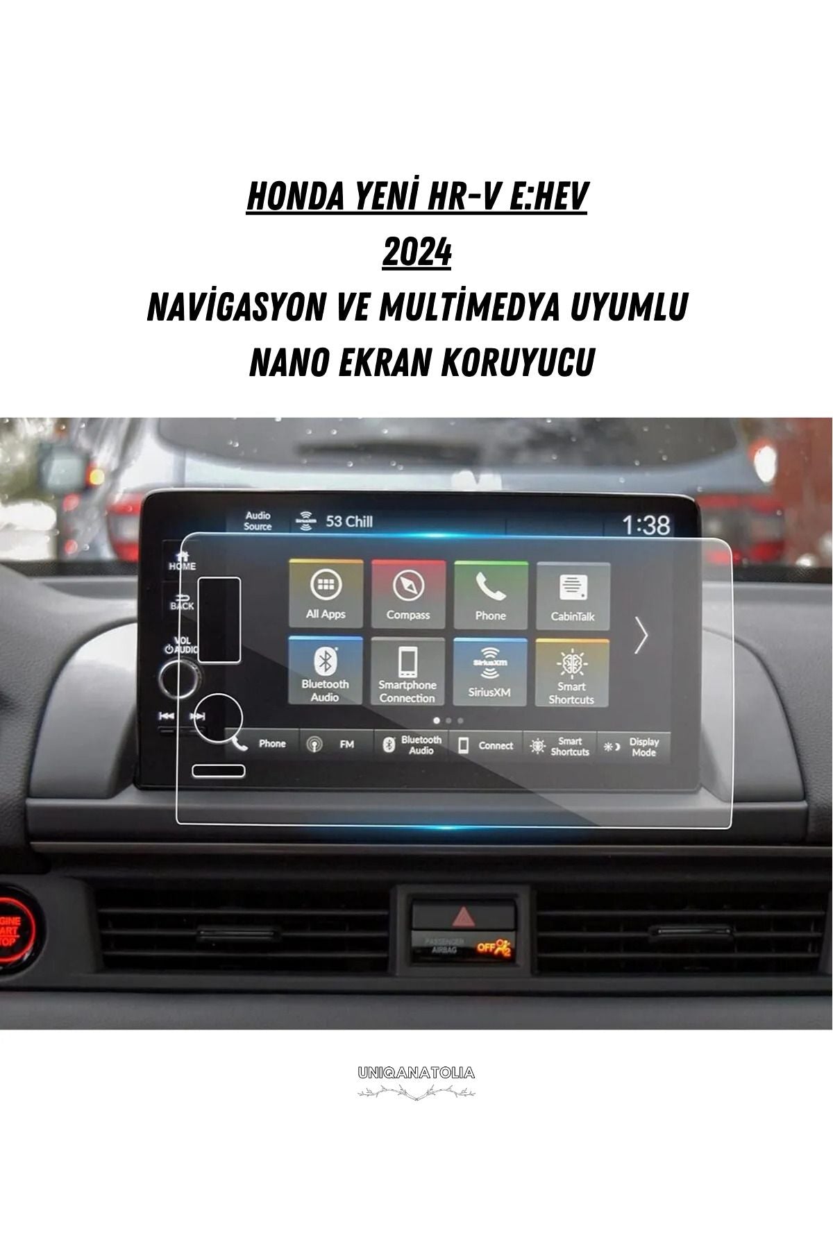 Honda Yeni HR-V e:HEV 2024 Navigasyon ve Multimedya Uyumlu Nano Ekran Koruyucu