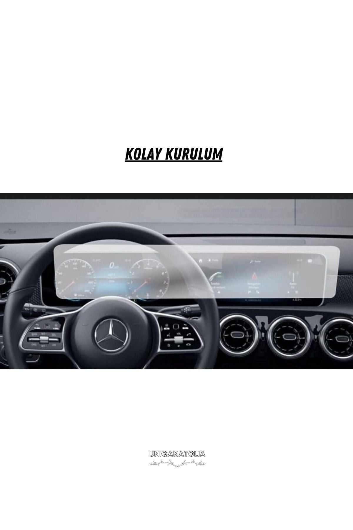 Mercedes CLA 180 2019-2021 Navigasyon Bilgi Ekranı ve Dijital Gösterge Nano Ekran Koruyucu