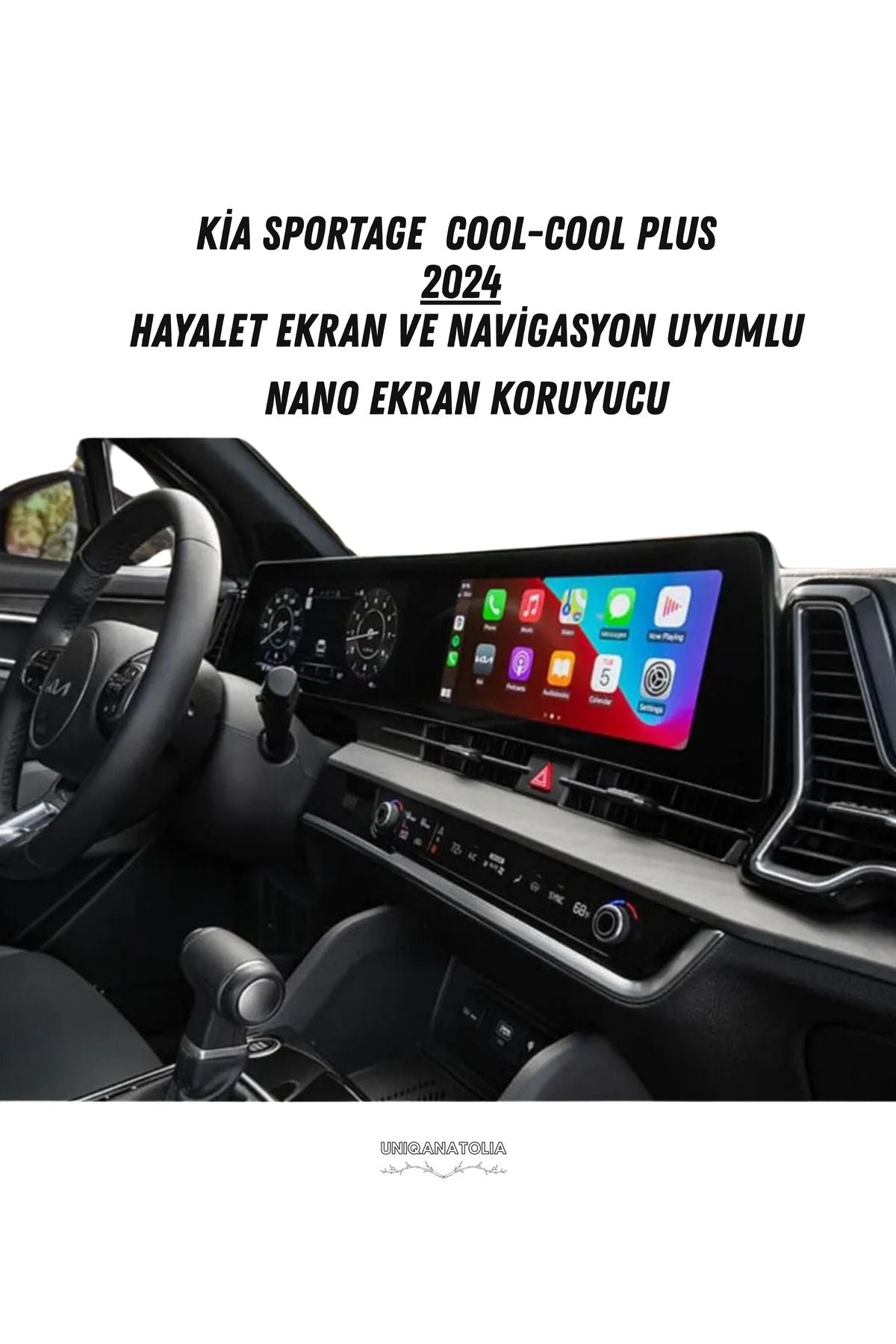Kia Sportage Cool,Cool Plus 2024 Dijital Gösterge ve Navigasyon Uyumlu Nano Ekran Koruyucu