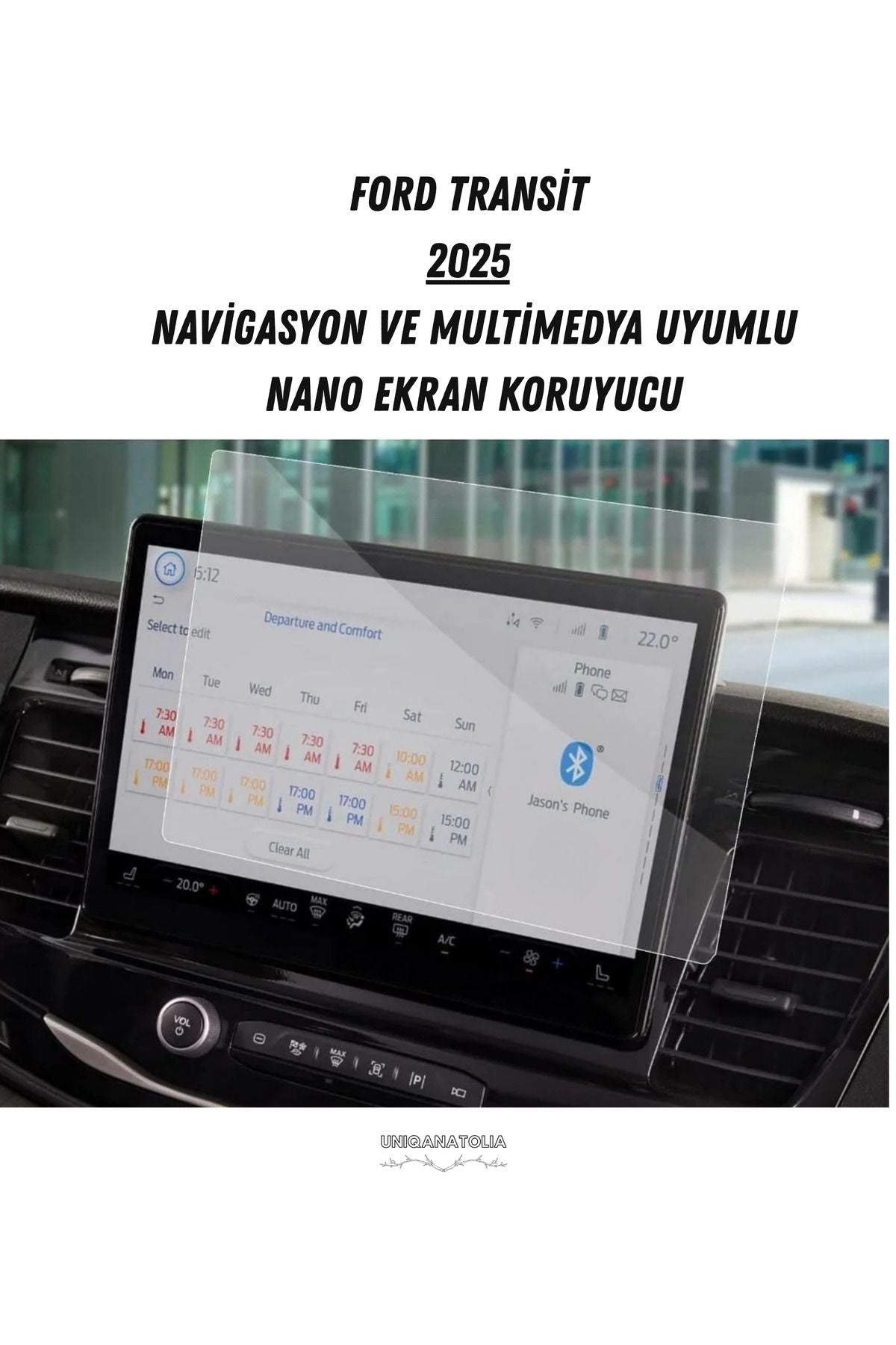 Ford Transit 2025 Navigasyon ve Multimedya Uyumlu Nano Ekran Koruyucu