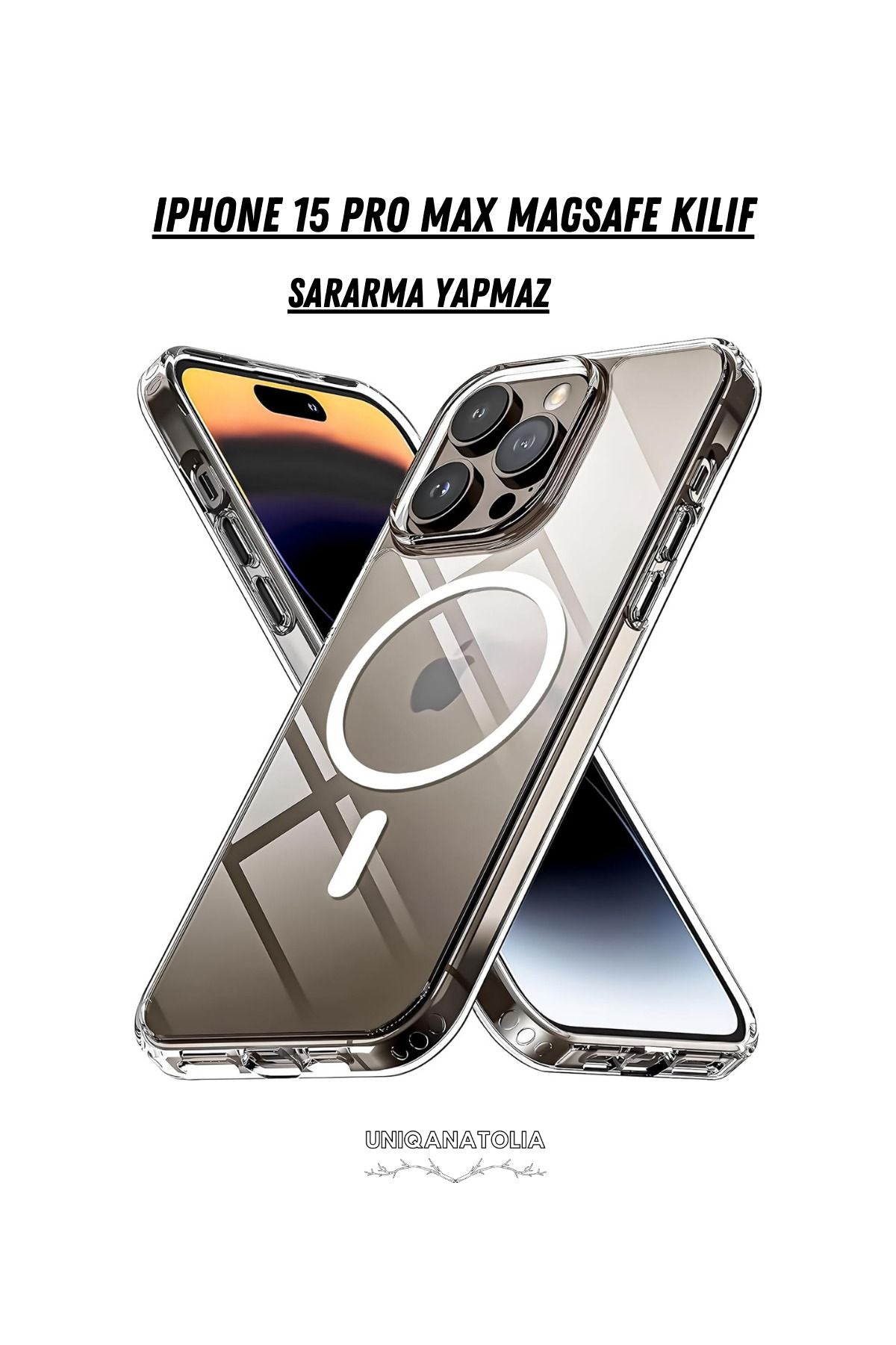 iPhone 15 Pro Max Magsafe Animasyon Destekli Yüksek Kalite Kılıf