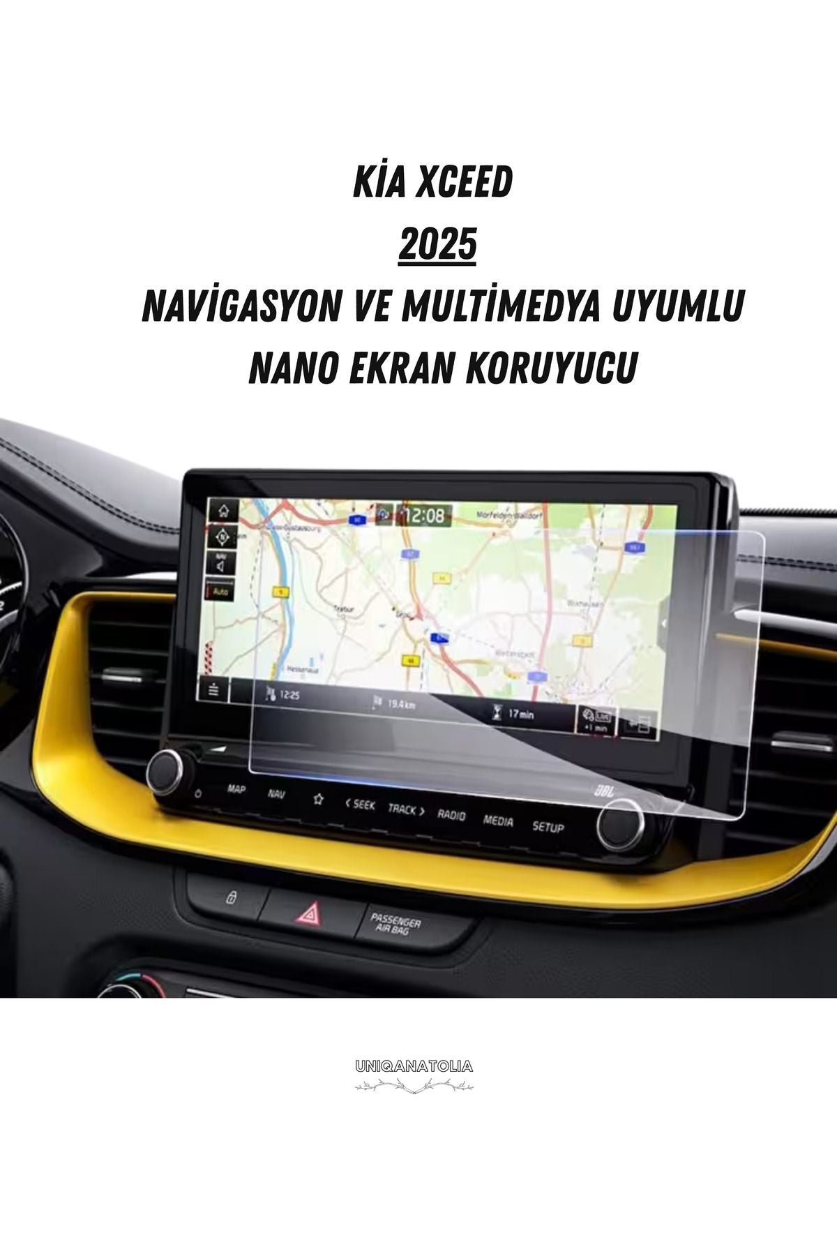 Kia XCeed 2025 Navigasyon ve Multimedya Uyumlu Nano Ekran Koruyucu