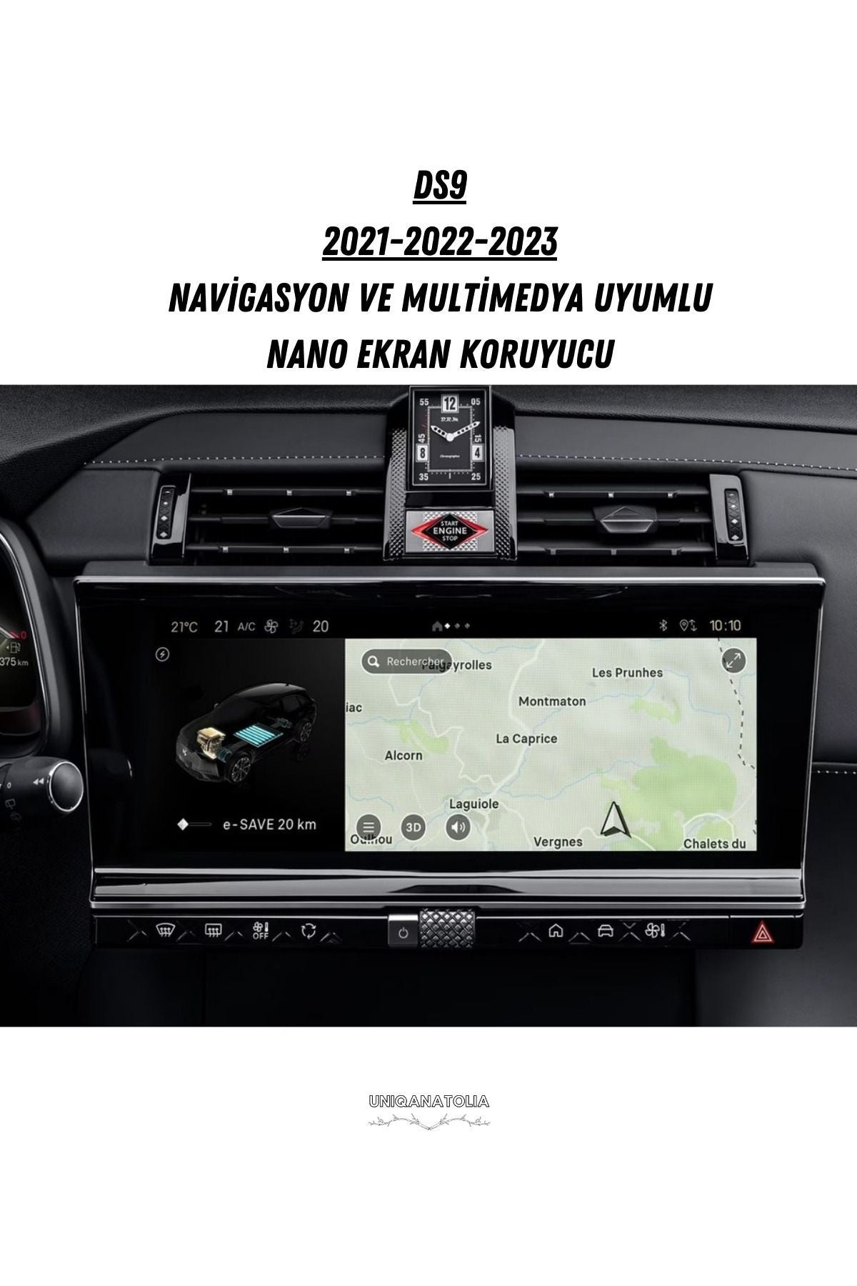 DS9 2021 2022 2023 Navigasyon ve Multimedya Uyumlu Nano Ekran Koruyucu