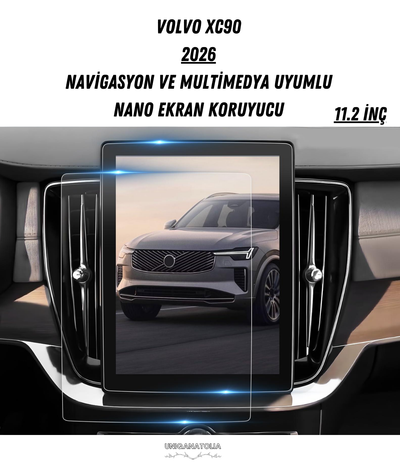 Volvo XC90 2026 Navigasyon ve Multimedya Uyumlu Nano Ekran Koruyucu