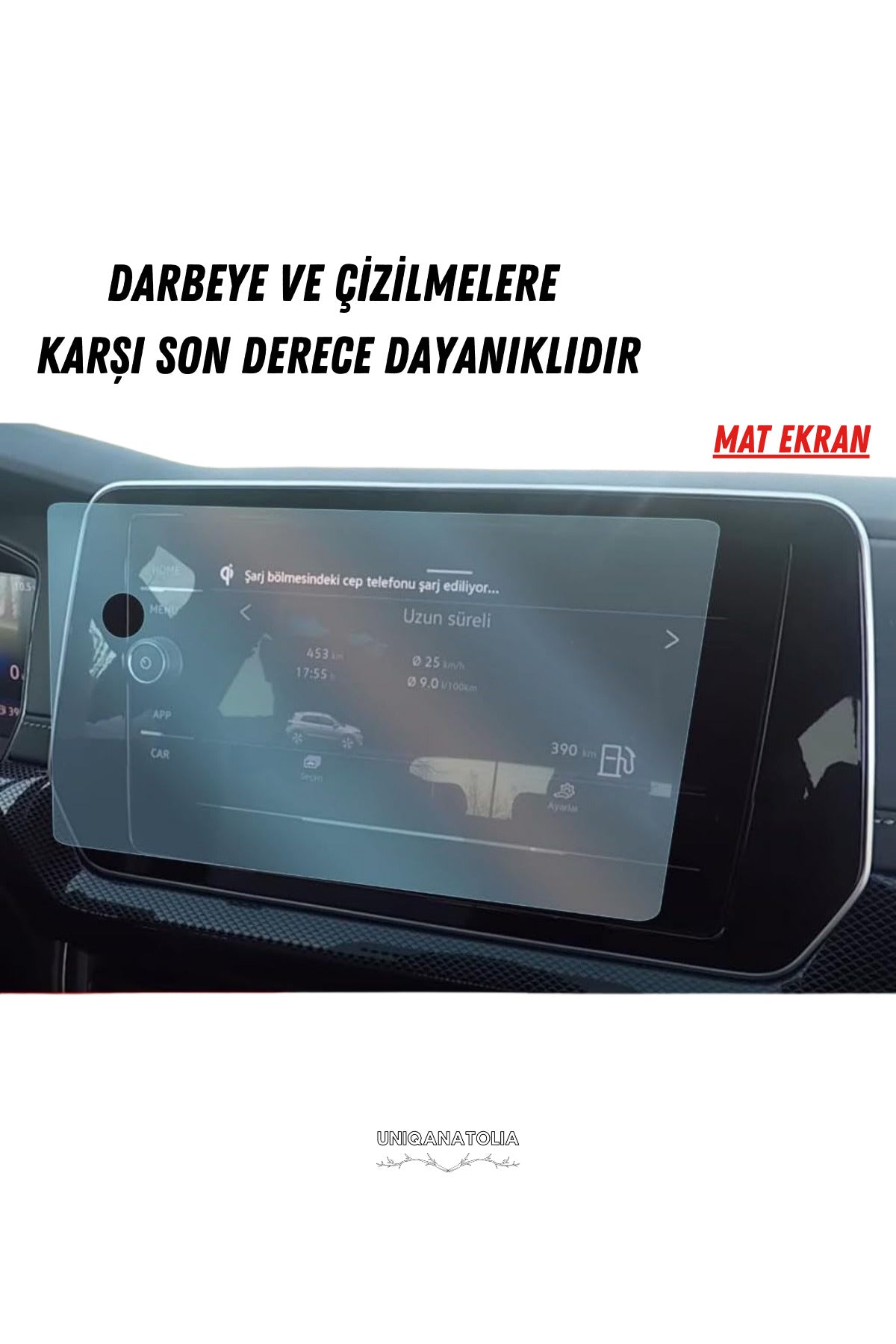 Volkswagen T-Roc 2025 Navigasyon ve Multimedya Uyumlu Mat Ekran Koruyucu