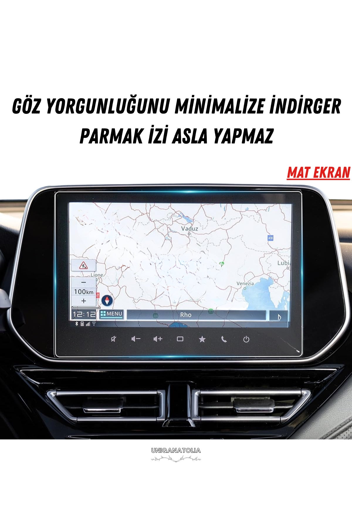Suzuki S-Cross 2025 Navigasyon ve Multimedya Uyumlu Mat Ekran Koruyucu
