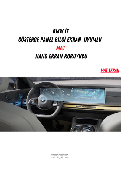 BMW i7 Gösterge Panel ve Bilgi Ekran Uyumlu Mat Ekran Koruyucu