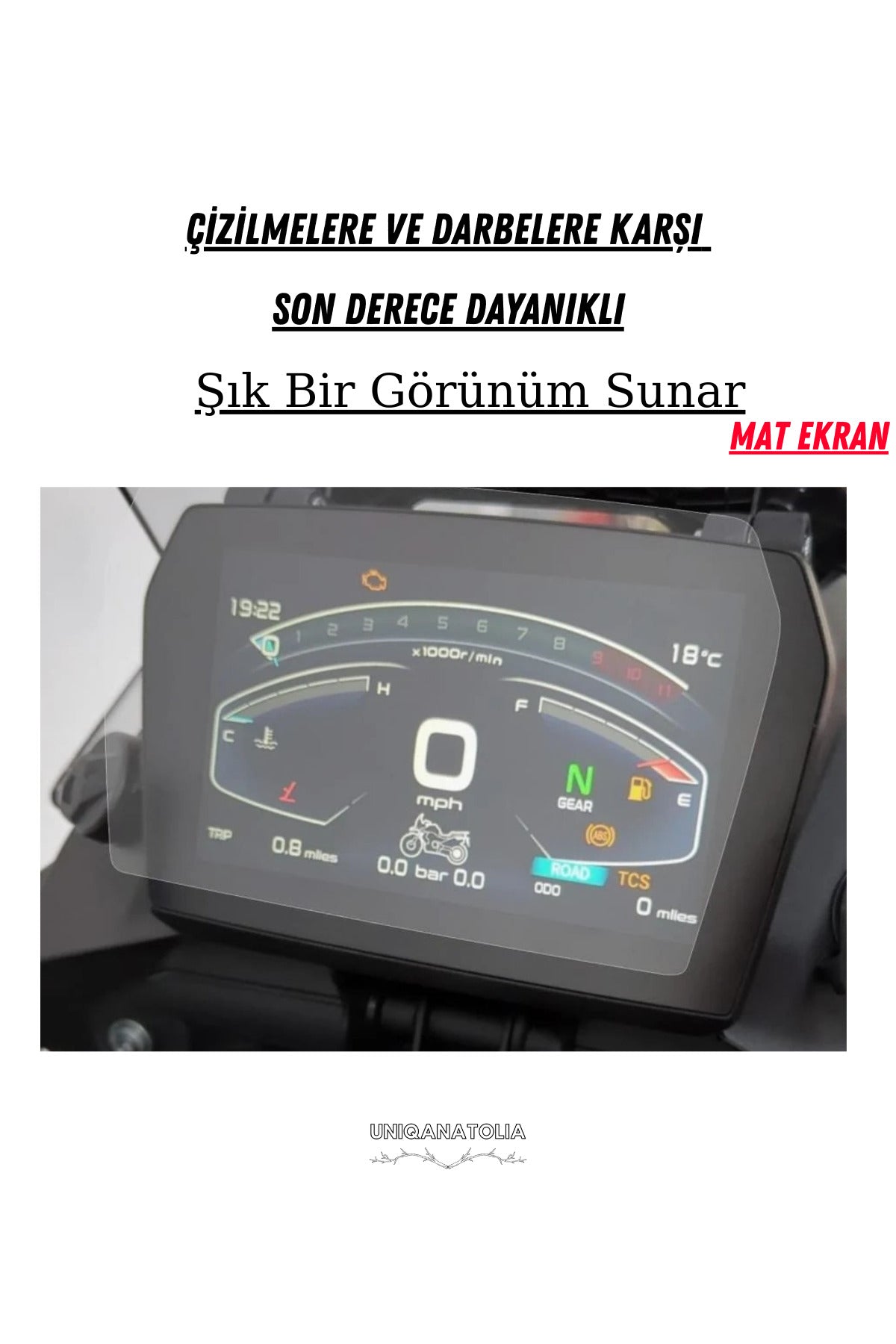 Voge Sr3 2024 Dijital Gösterge Uyumlu Mat Ekran Koruyucu