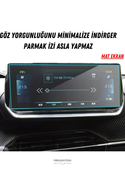 Peugeot 2008 Navigasyon ve Multimedya Uyumlu 2025 Mat Ekran Koruyucu