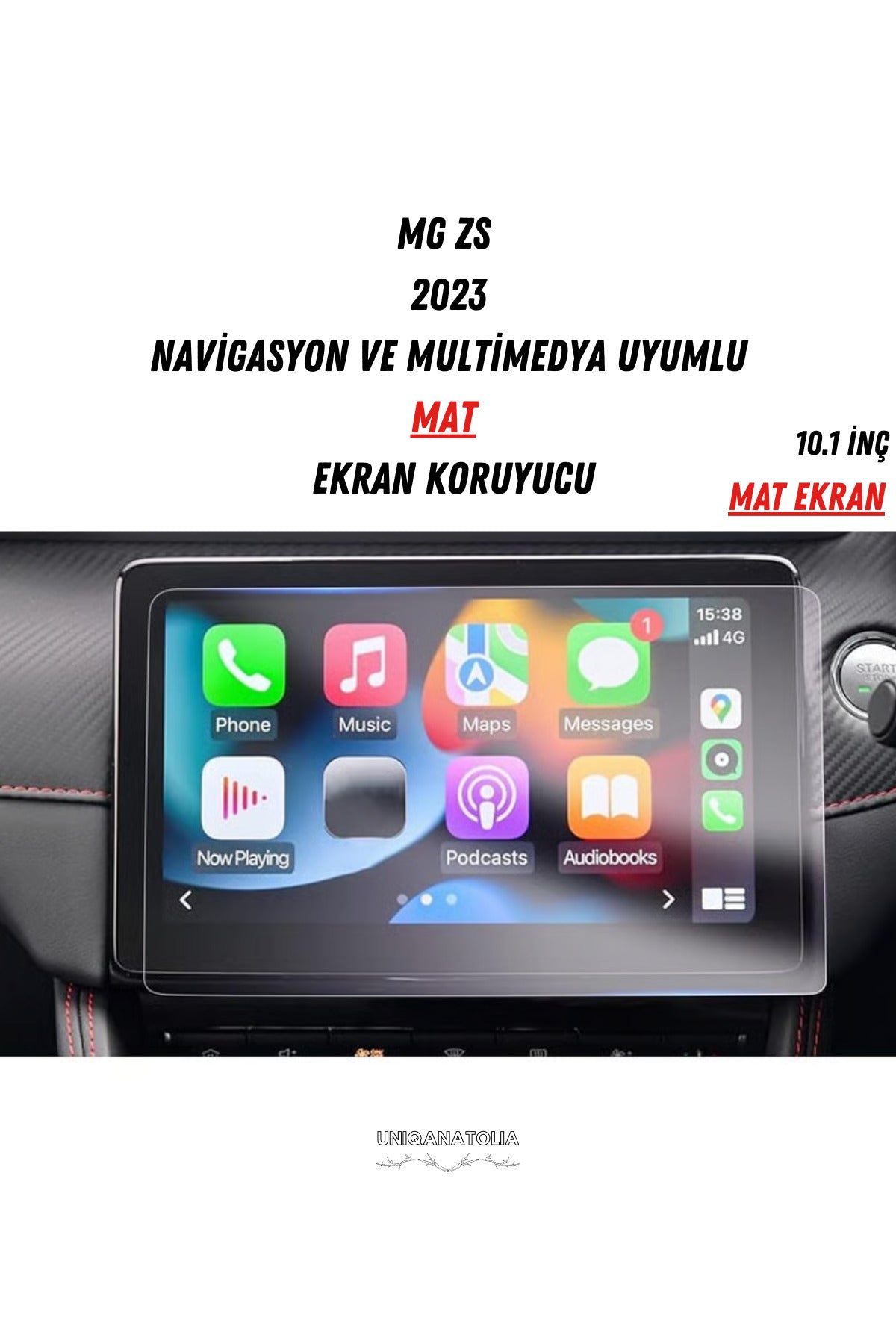 MG SZ 2023 Navigasyon ve Multimedya Uyumlu Mat Ekran Koruyucu