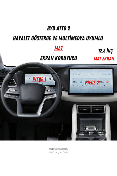 BYD ATTO 2 Hayalet Gösterge ve Multimedya Uyumlu Mat Ekran Koruyucu