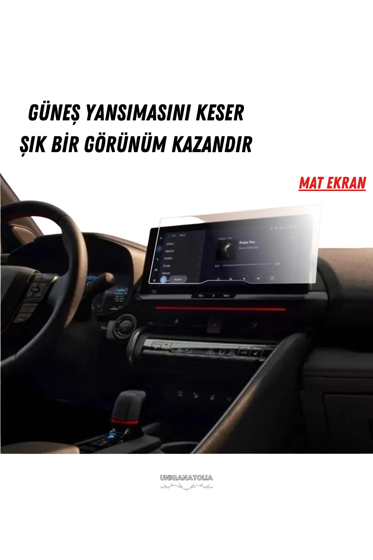 Toyota CHR 2025 Navigasyon ve Multimedya Uyumlu Mat Ekran Koruyucu