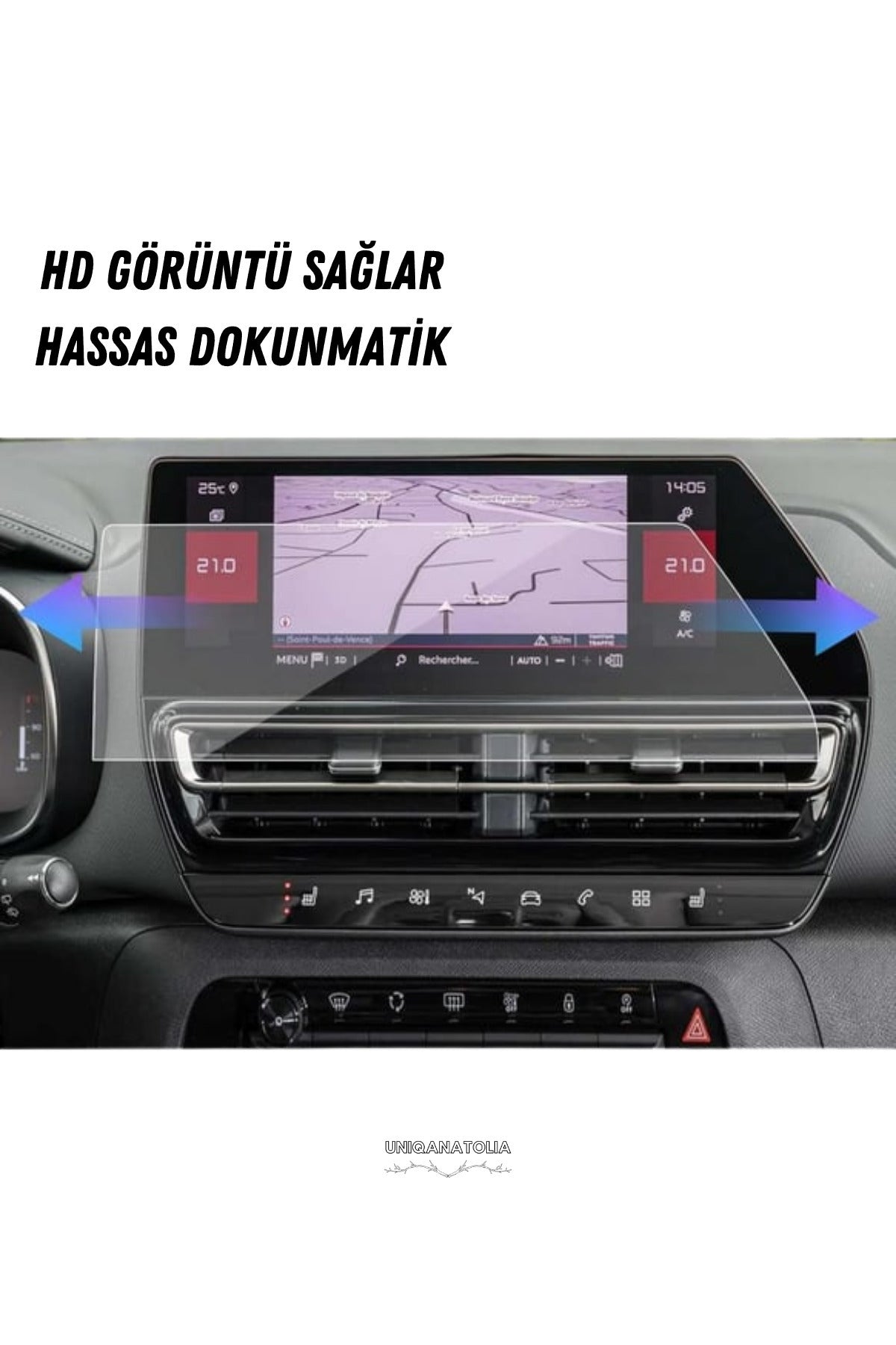 C5 Aırcross 2025 Makyajlı Kasa Navigasyon ve Multimedya Uyumlu Nano Ekran Koruyucu