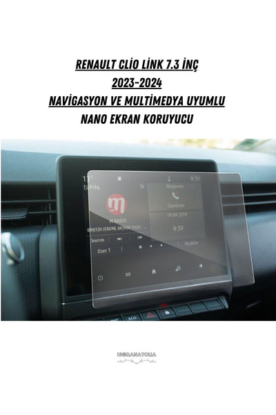 Renault Captur Techno 2024 Navigasyon ve Multimedya Uyumlu Nano Ekran Koruyucu