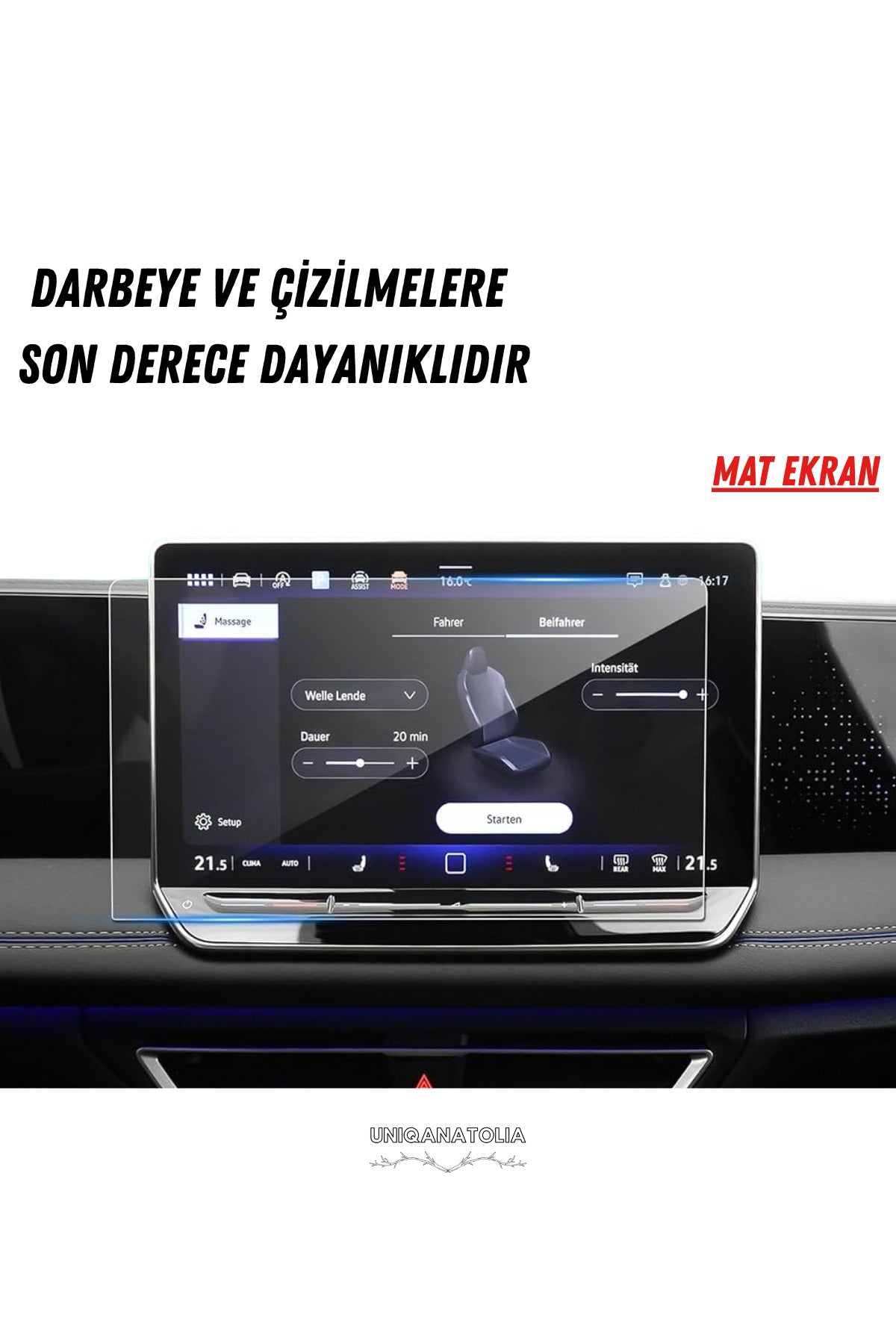 Volkswagen Golf 8.5 2024 Navigasyon Ve Multimedya Uyumlu Mat Ekran Koruyucu