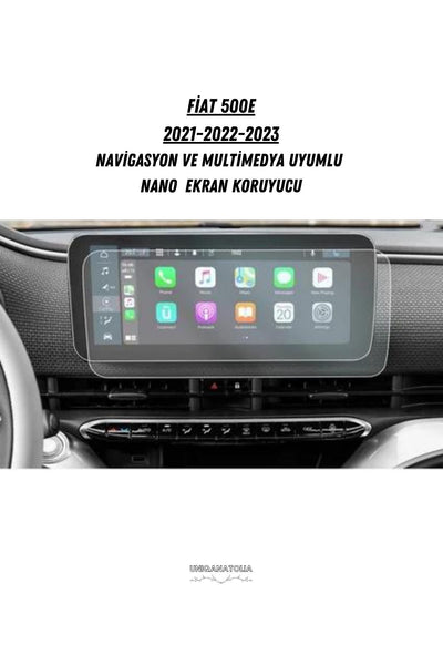 Fiat 500e 2021 2022 2023 Navigasyon ve Multimedya Uyumlu Nano Ekran Koruyucu