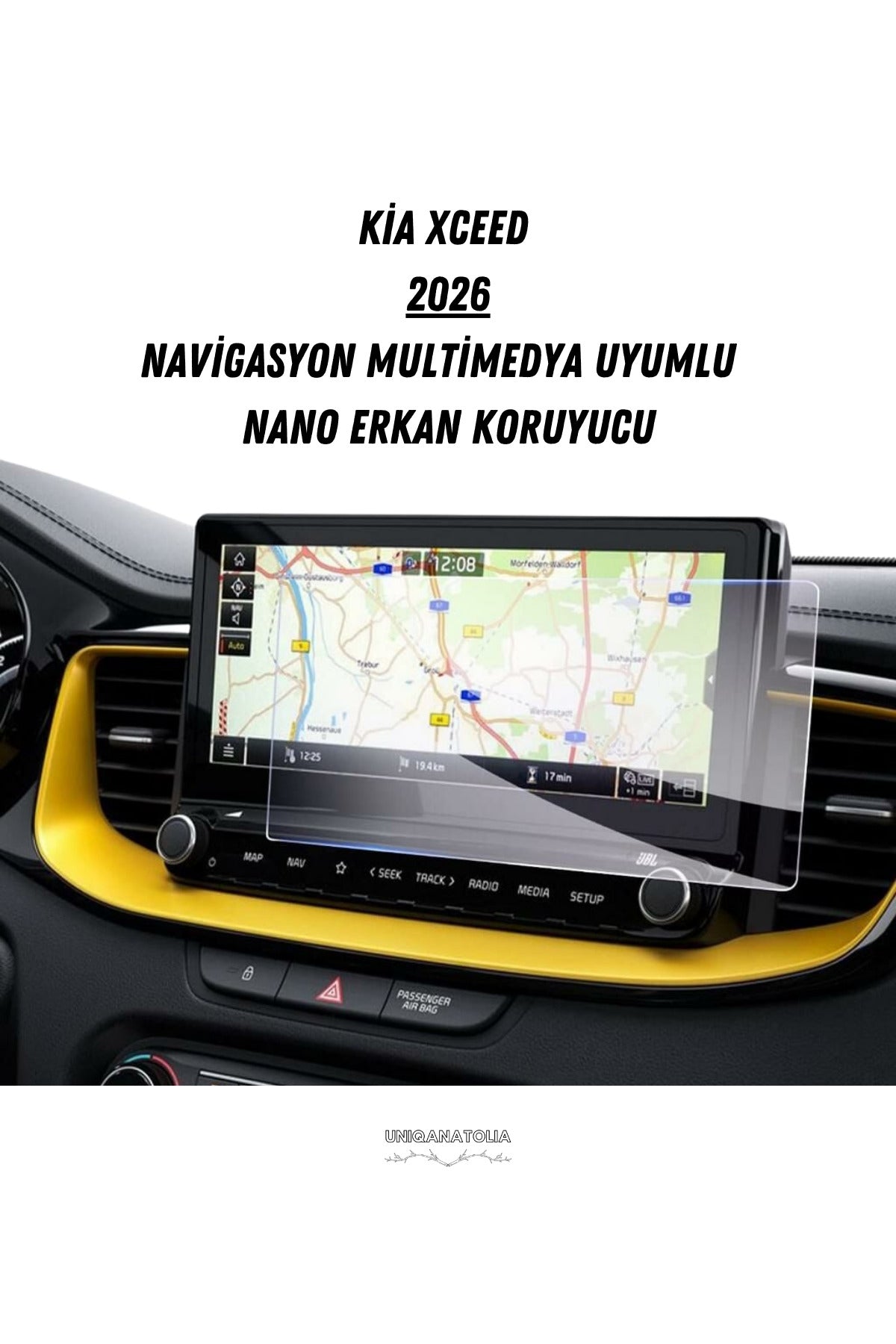 Kia Xceed 2026 Navigasyon ve Multimedya Uyumlu Nano Ekan Koruyucu