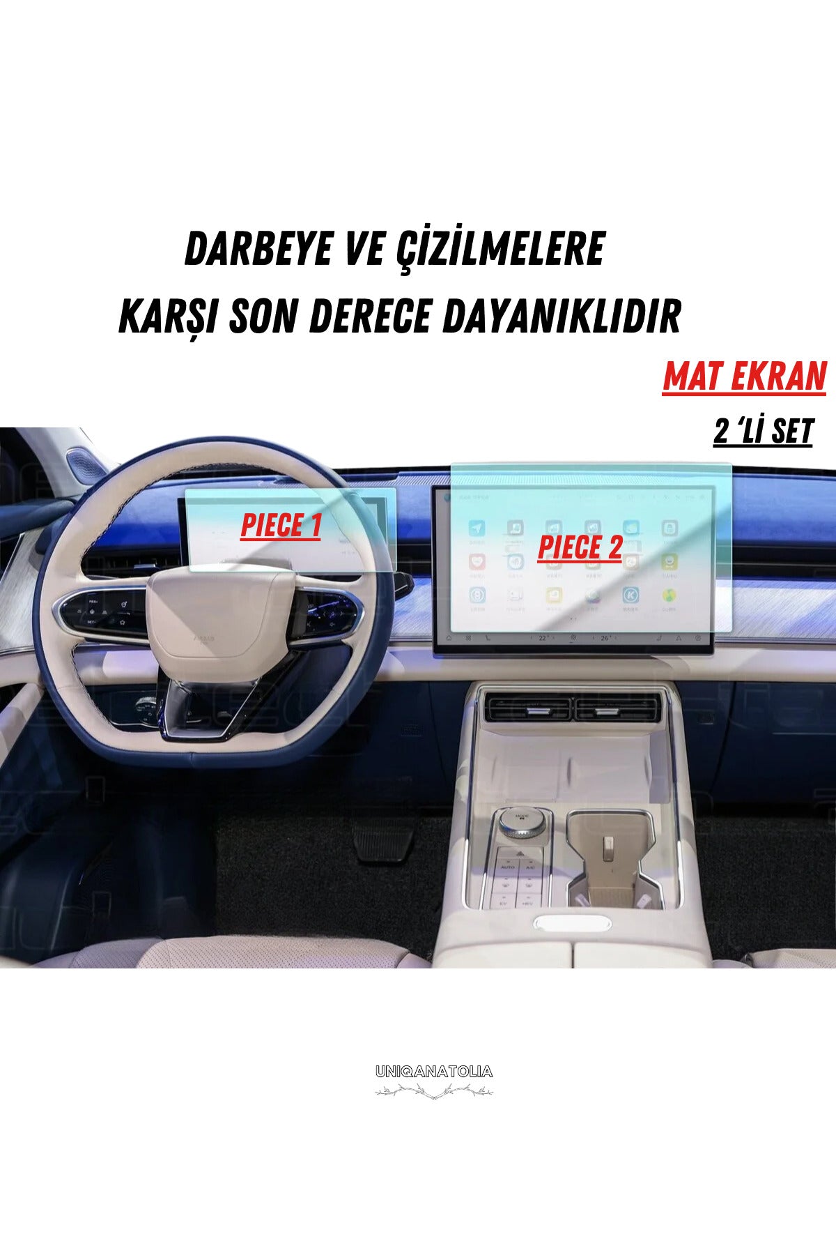Chery Tıggo8 2026 Hayalet Gösterge Ve Multimedya Uyumlu Mat Ekran Koruyucu