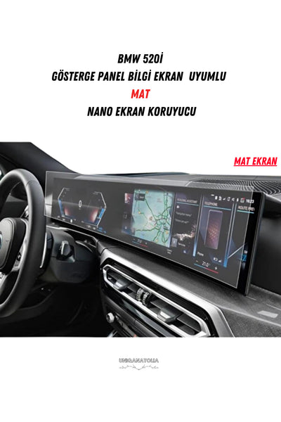 BMW 520i Gösterge Panel ve Bilgi Ekran Uyumlu Mat Ekran Koruyucu