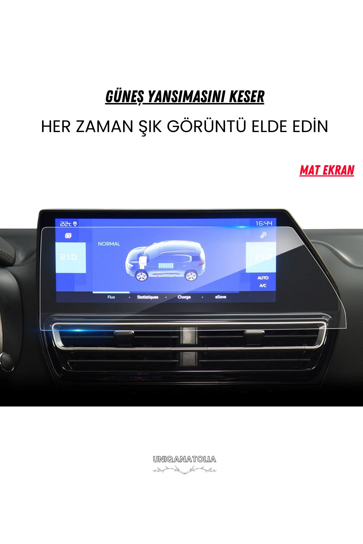 Citroen C5 Aircross 2022-2024 Navigasyon ve Multimedya Uyumlu Mat Ekran Koruyucu