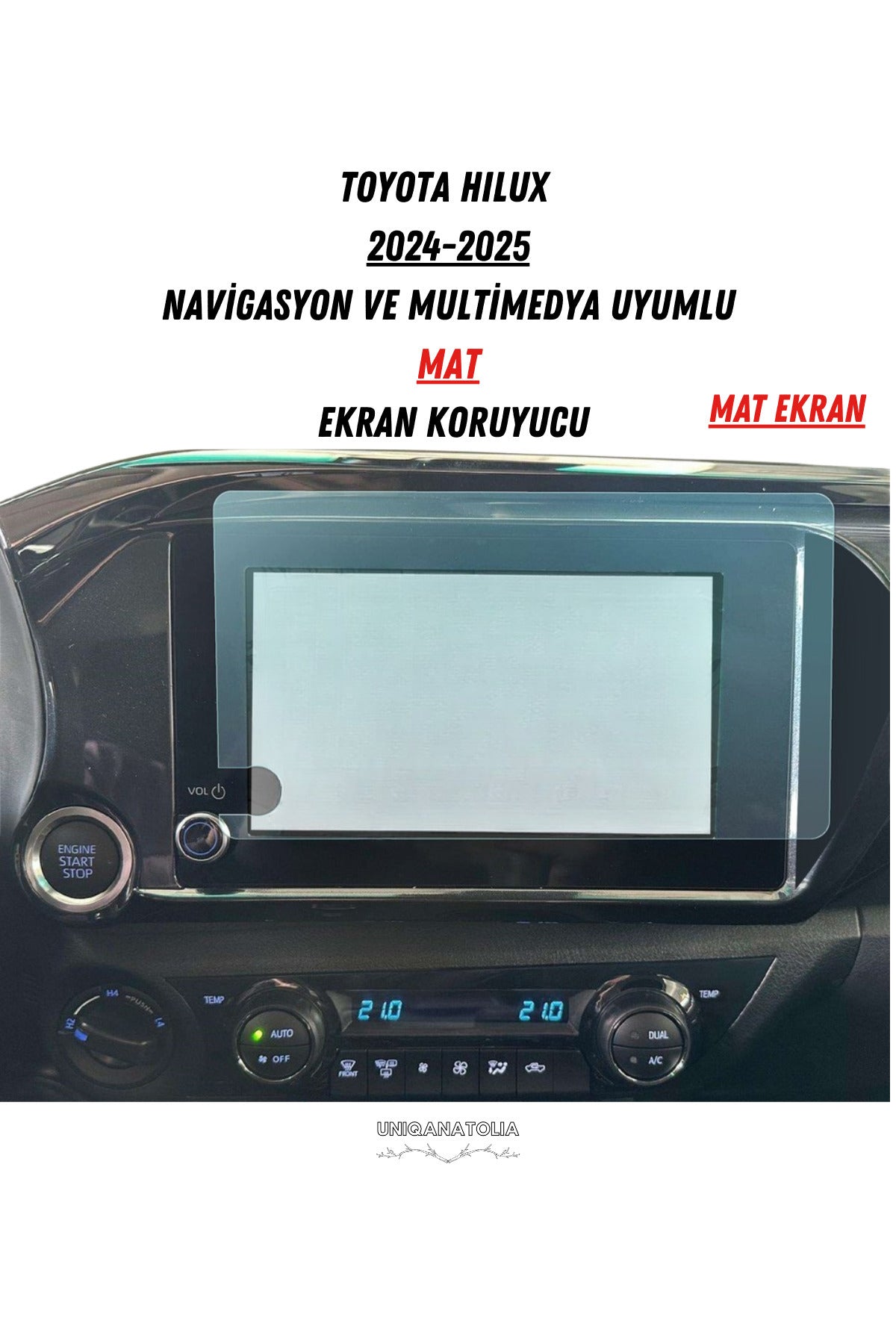 Toyota Corolla Cross 2025 Navigasyon ve Multimedya Uyumlu Nano Ekran Koruyucu