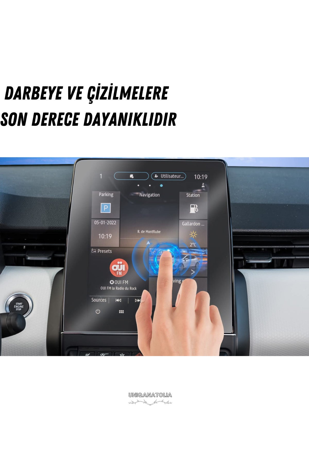 Renault Clio 2025 Techno Esprit Alpine Navigasyon ve Multimedya Uyumlu Nano Ekran Koruyucu