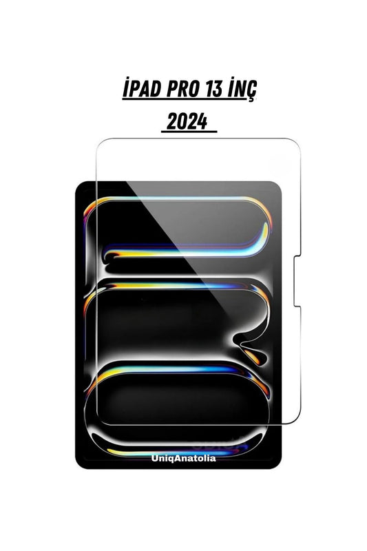 Apple iPad Pro 13 İnç 2024 Uyumlu Temperli Kırılmaz Ekran Koruyucu