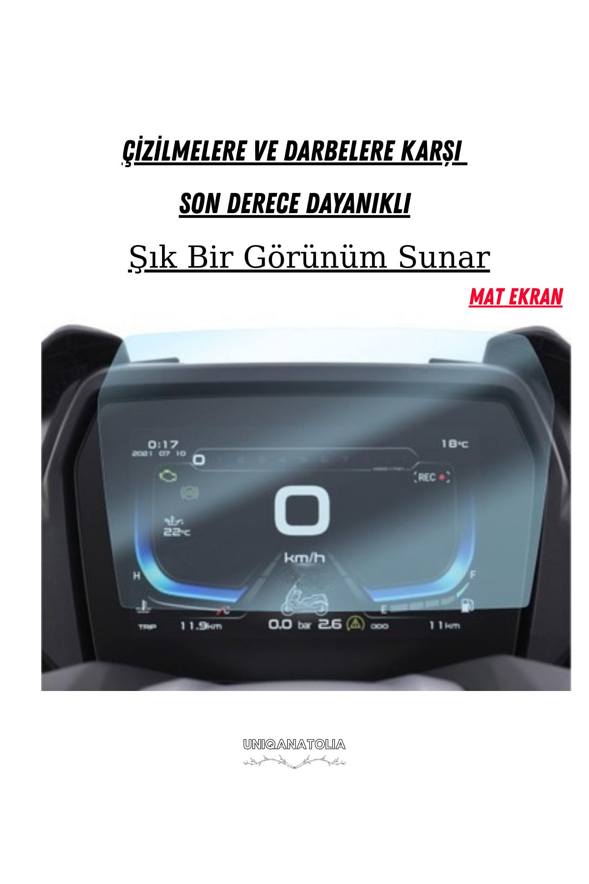 Voge 525 DSX 2023-2024 Dijital Gösterge Uyumlu Mat Ekran Koruyucu