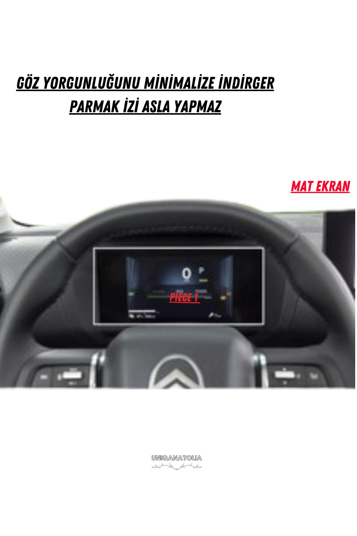 Citroen C4 X-C4 X Max 2025 Hayalet Gösterge ve Multimedya Uyumlu Mat Ekran Koruyucu