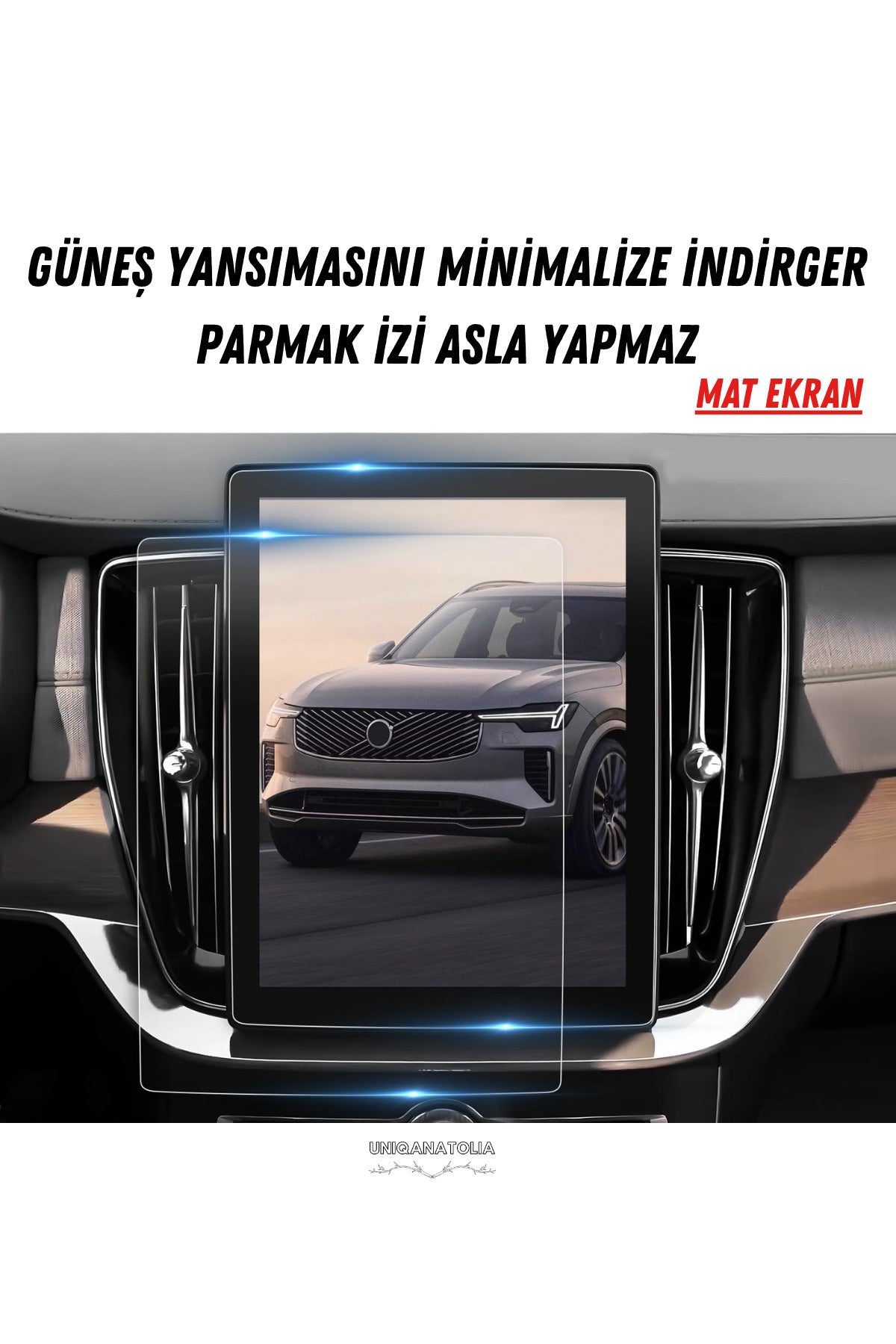 Volvo XC60 2025 Navigasyon ve Multimedya Uyumlu Mat Ekran Koruyucu