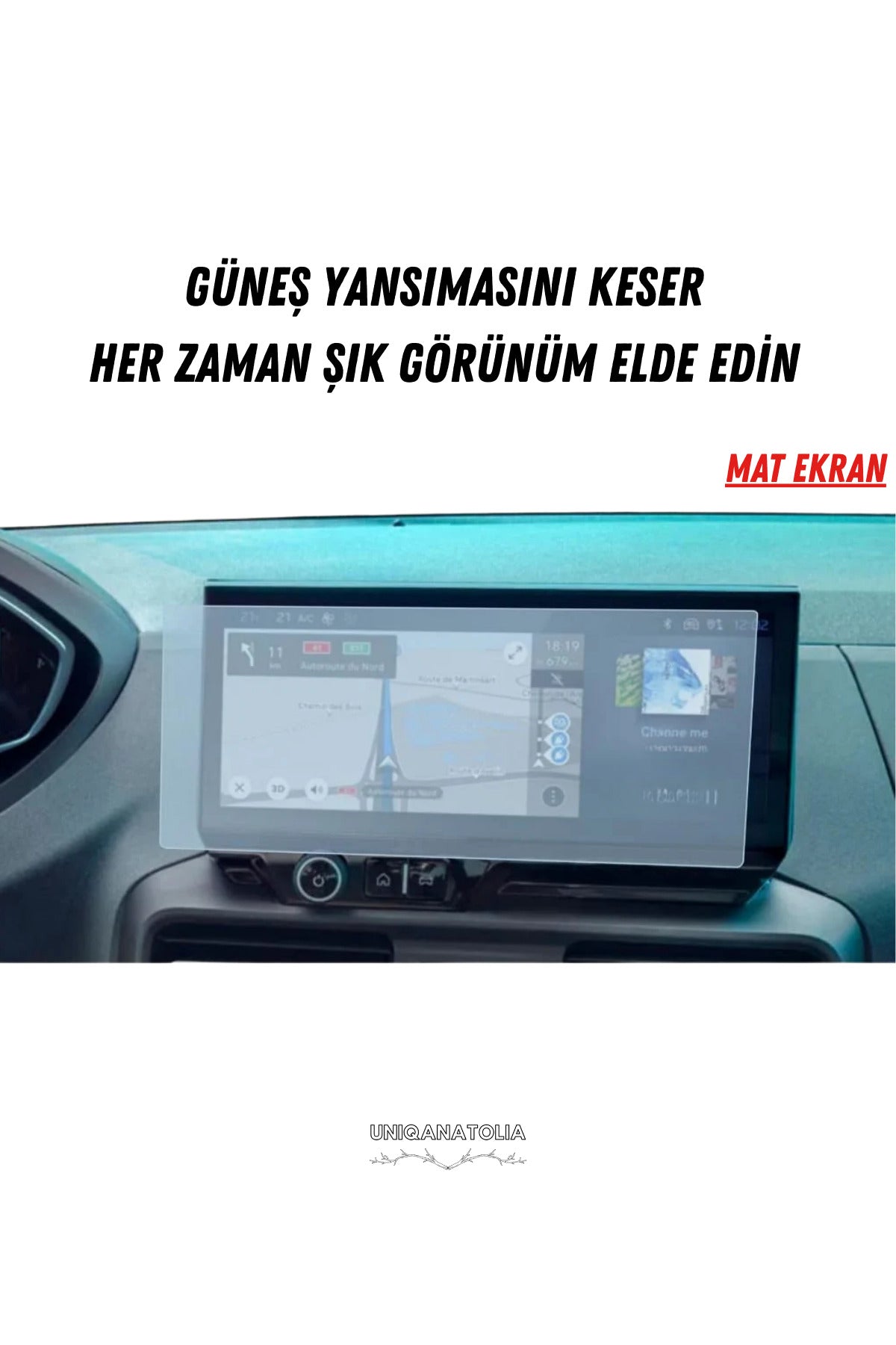 Citroen Berlingo 2024-2025 Navigasyon Ve Multimedya Mat Ekran Koruyucu
