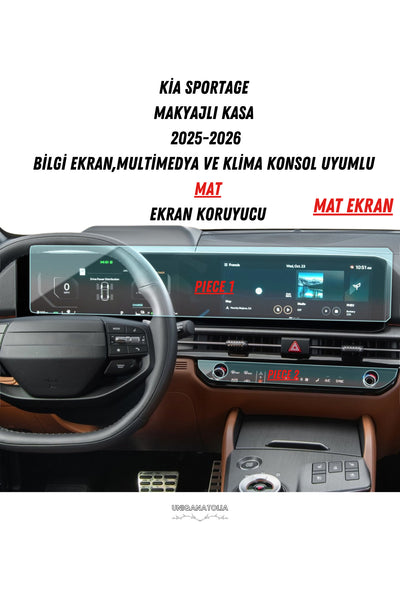 Kia Sportage Makyajlı 2025-2026 Multimedya ve Klima Konsol Uyumlu Mat Ekran Koruyucu