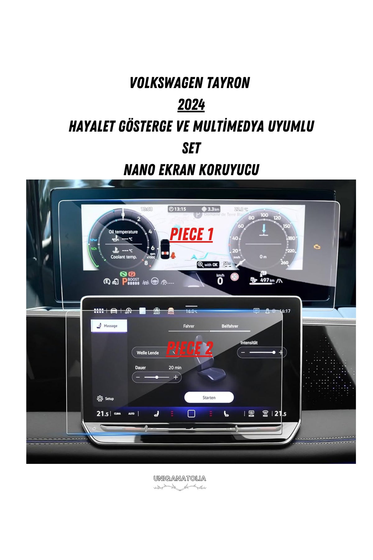 Volkswagen Tayron 2024 Hayalet Gösterge Ve Multimedya Uyumlu Set Nano Ekran Koruyucu