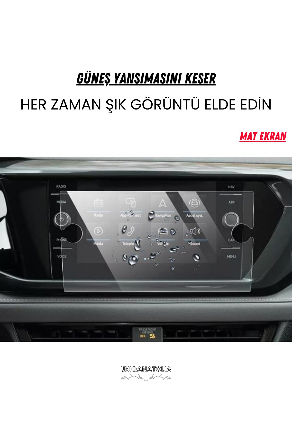 Volkswagen Tiguen 2022-2023 Navigasyon ve Multimedya Uyumlu Mat Ekran Koruyucu