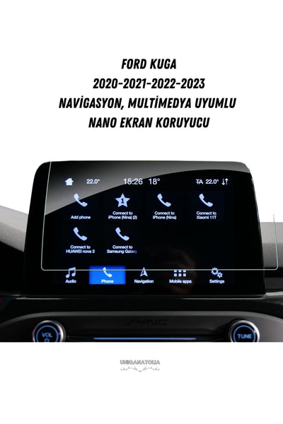 Ford Kuga 2020-2023 Navigasyon ve Multimedya Uyumlu Nano Ekran Koruyucu