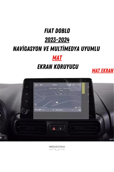 Fıat Doblo 2023-2024 Navigasyon ve Multimedya Uyumlu Mat Ekran Koruyucu