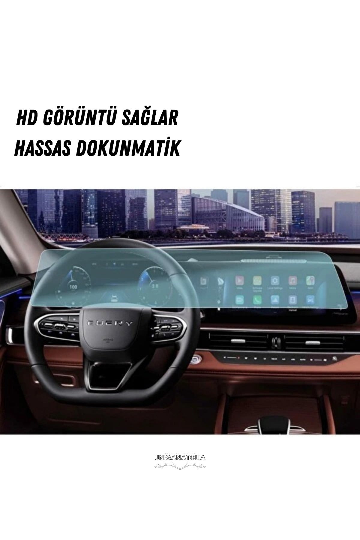 Chery Yeni Tıggo 7 Multimedya ve Yolcu Ekran Uyumlu Nano Ekran Koruyucu