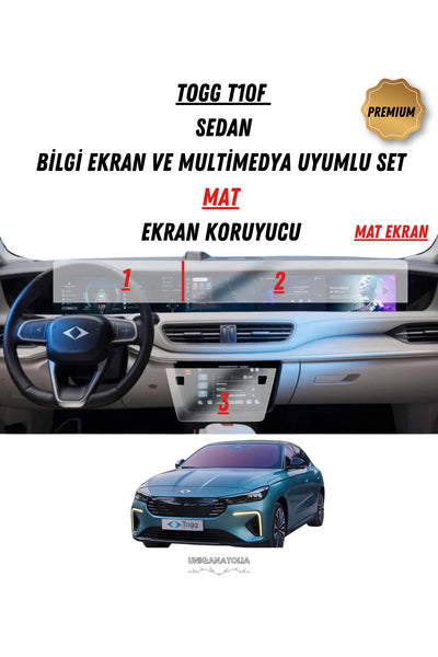 Tesla Model Y Juniper Multimedya ve Arka Ekran Uyumlu Mat Ekran Koruyucu