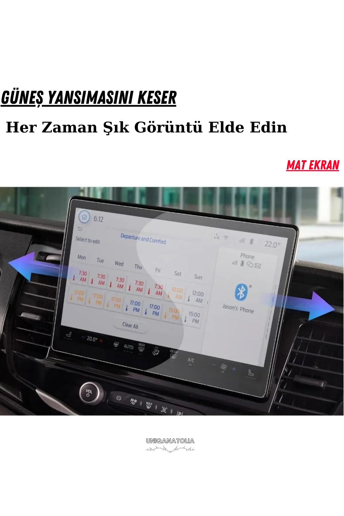 Ford Transit 2025 Navigasyon ve Multimedya Uyumlu Mat Ekran Koruyucu