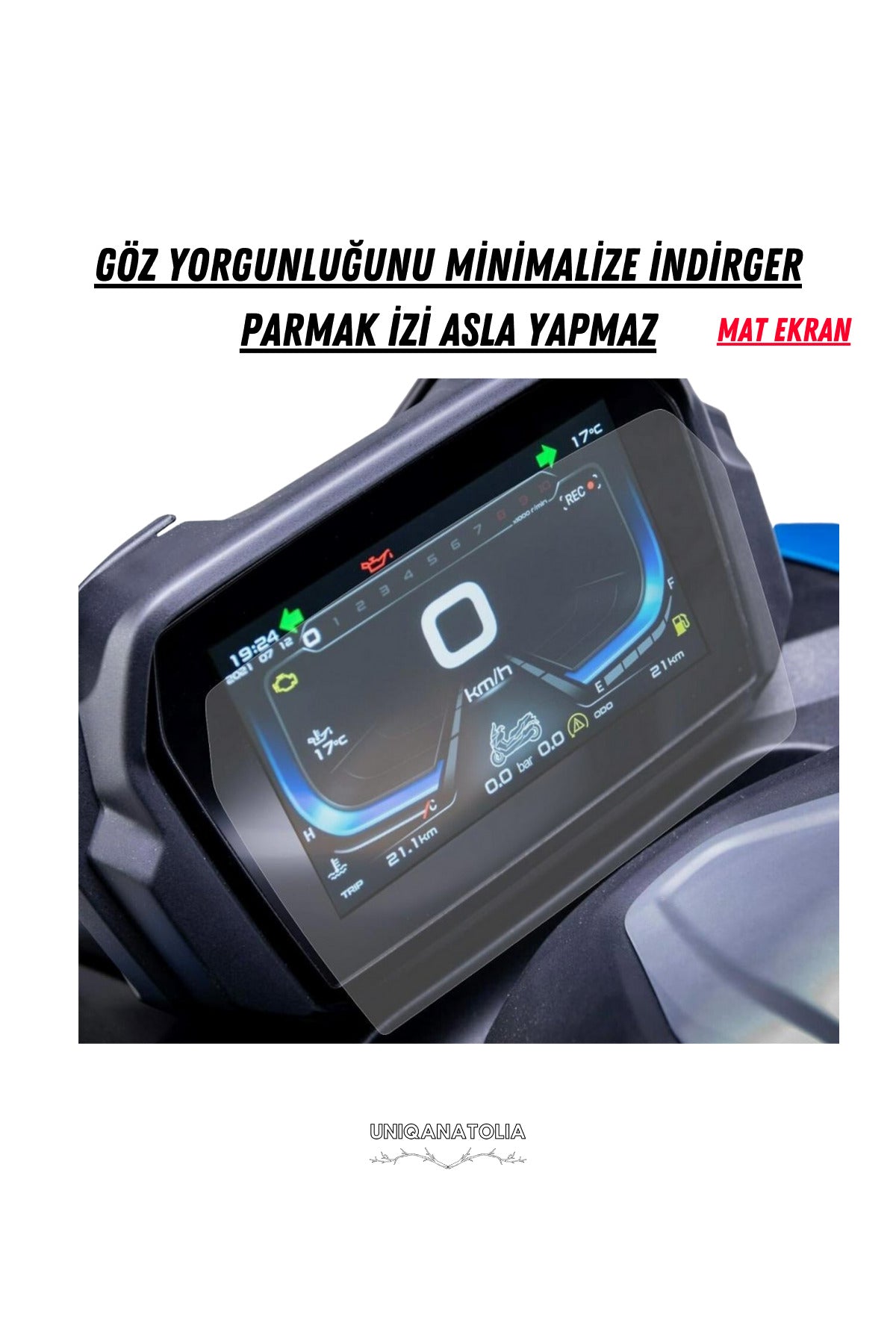Voge 525 DSX 2023-2024 Dijital Gösterge Uyumlu Mat Ekran Koruyucu
