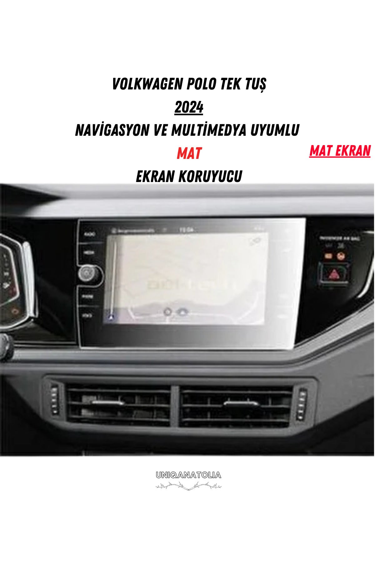Polo Tek Tuş 2024 Navigasyon ve Multimedya Mat Ekran Koruyucu
