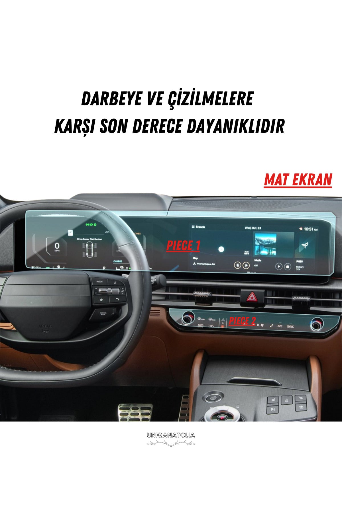 Kia Sportage Makyajlı 2025-2026 Multimedya ve Klima Konsol Uyumlu Mat Ekran Koruyucu