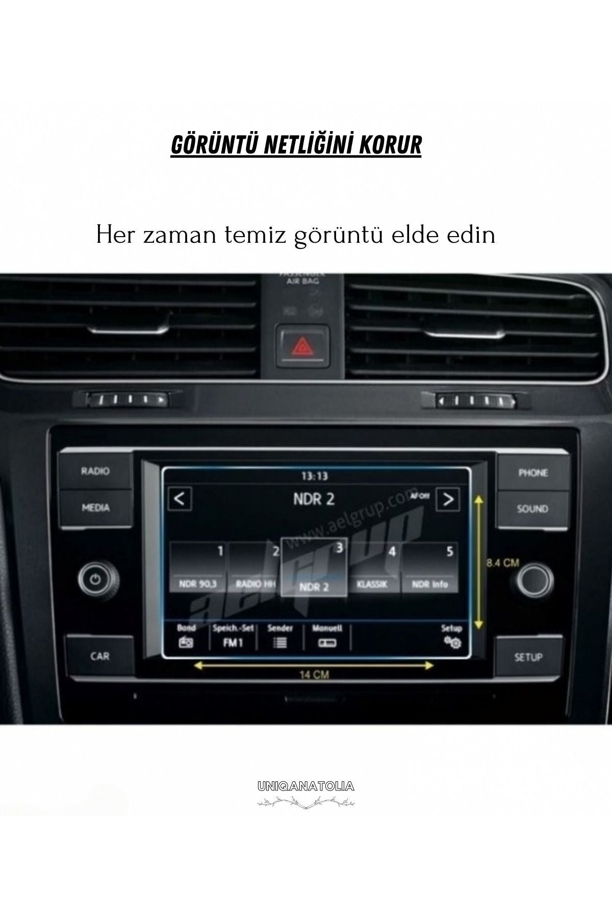 Volkswagen Polo Uyumlu 7 İnç Multimedya Nano Ekran Koruyucu