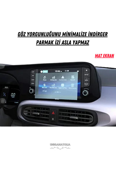 Hyundai i10 2022-2023-2024 Navigasyon ve Multimedya Uyumlu Mat Ekran Koruyucu