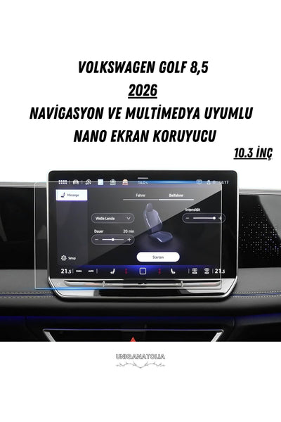 Volkswagen Golf 8.5 2026 Navigasyon Ve Multimedya Uyumlu Mat Ekran Koruyucu