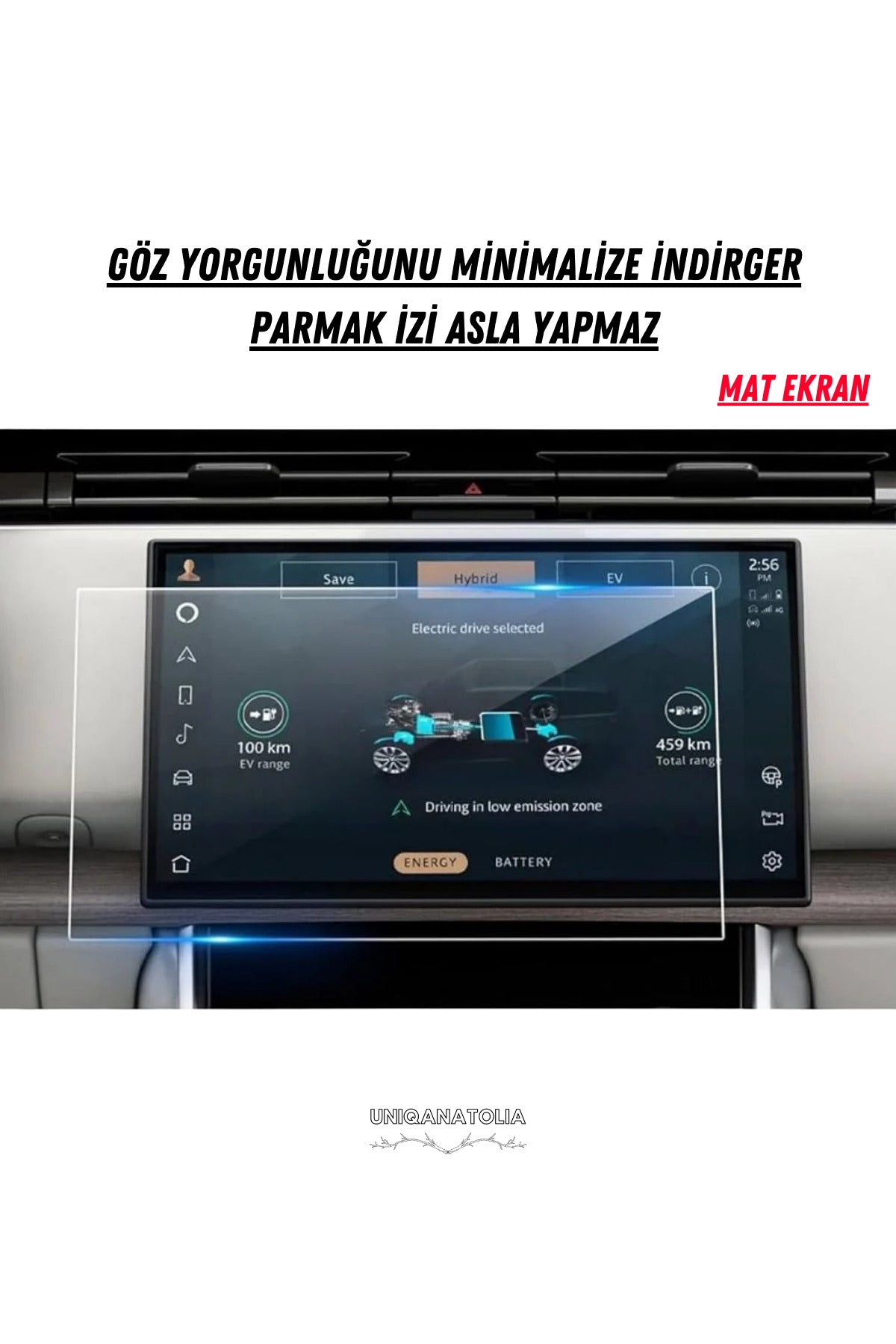 Range Rover 2025 Evoque Navigasyon ve Multimedya Uyumlu Mat Ekran Koruyucu
