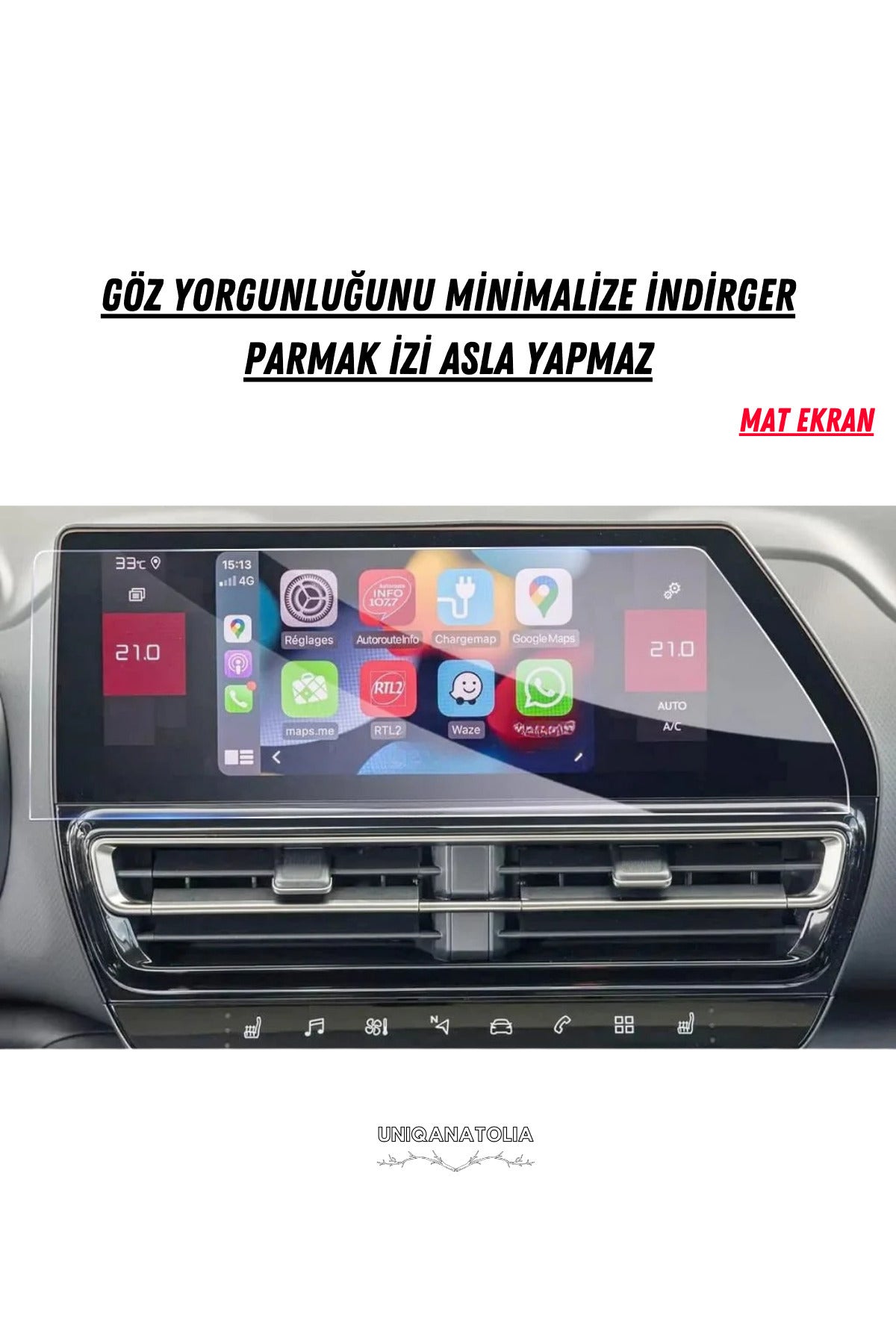 Citroen C5 Aircross 2022-2024 Navigasyon ve Multimedya Uyumlu Mat Ekran Koruyucu