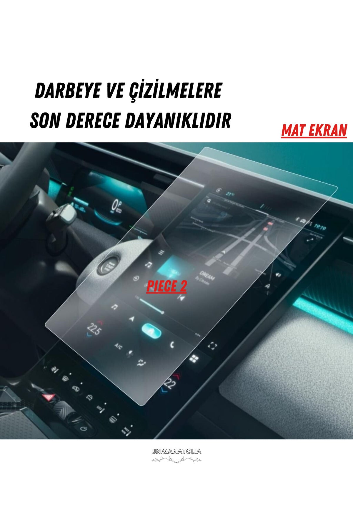 Citroen C5 Aircross 2026 Hayalet Gösterge ve Multimedya Uyumlu Set Mat Ekran Koruyucu