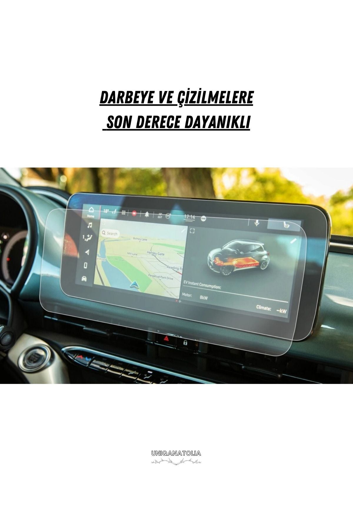 Fiat 500e 2021 2022 2023 Navigasyon ve Multimedya Uyumlu Nano Ekran Koruyucu