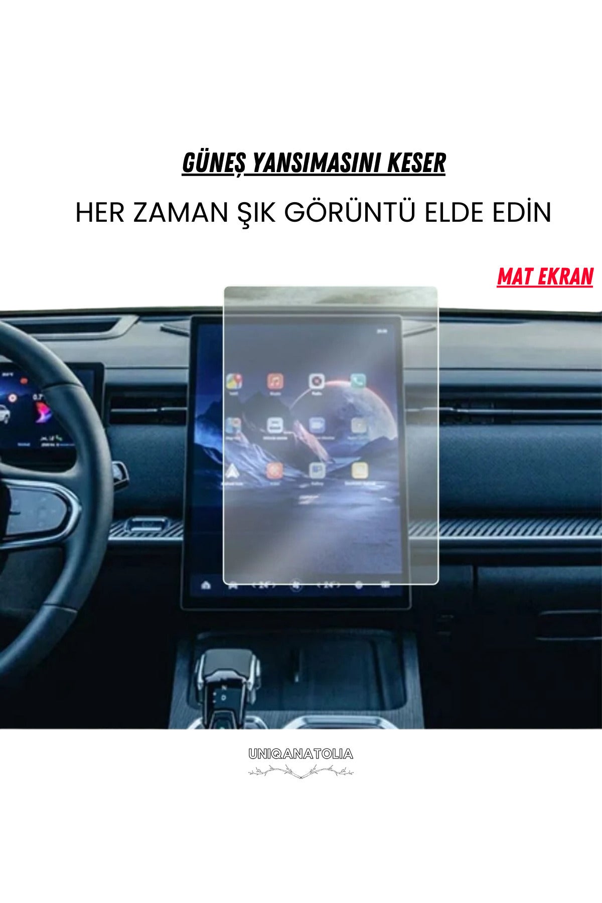 Jaecoo 7 Evolve 2024 Navigasyon ve Multimedya Uyumlu Mat Ekran Koruyucu